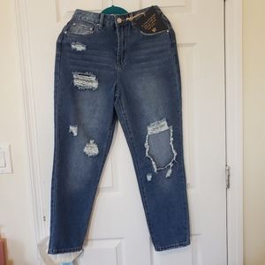Indigo Rein Distressed Mom Jeans Size 28/9